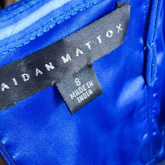 Aidan Mattox All Silk Beaded Empire waist Maxi Gown 8 - Picture 10 of 10